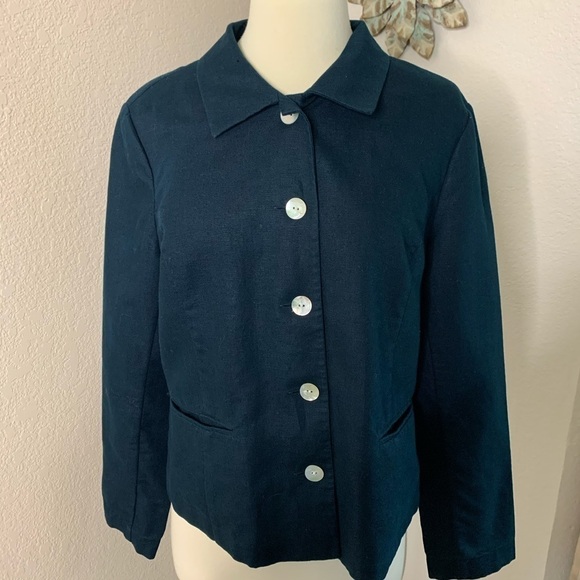 Orvis Linen Cotton Blazer Size 8 - Picture 8 of 8